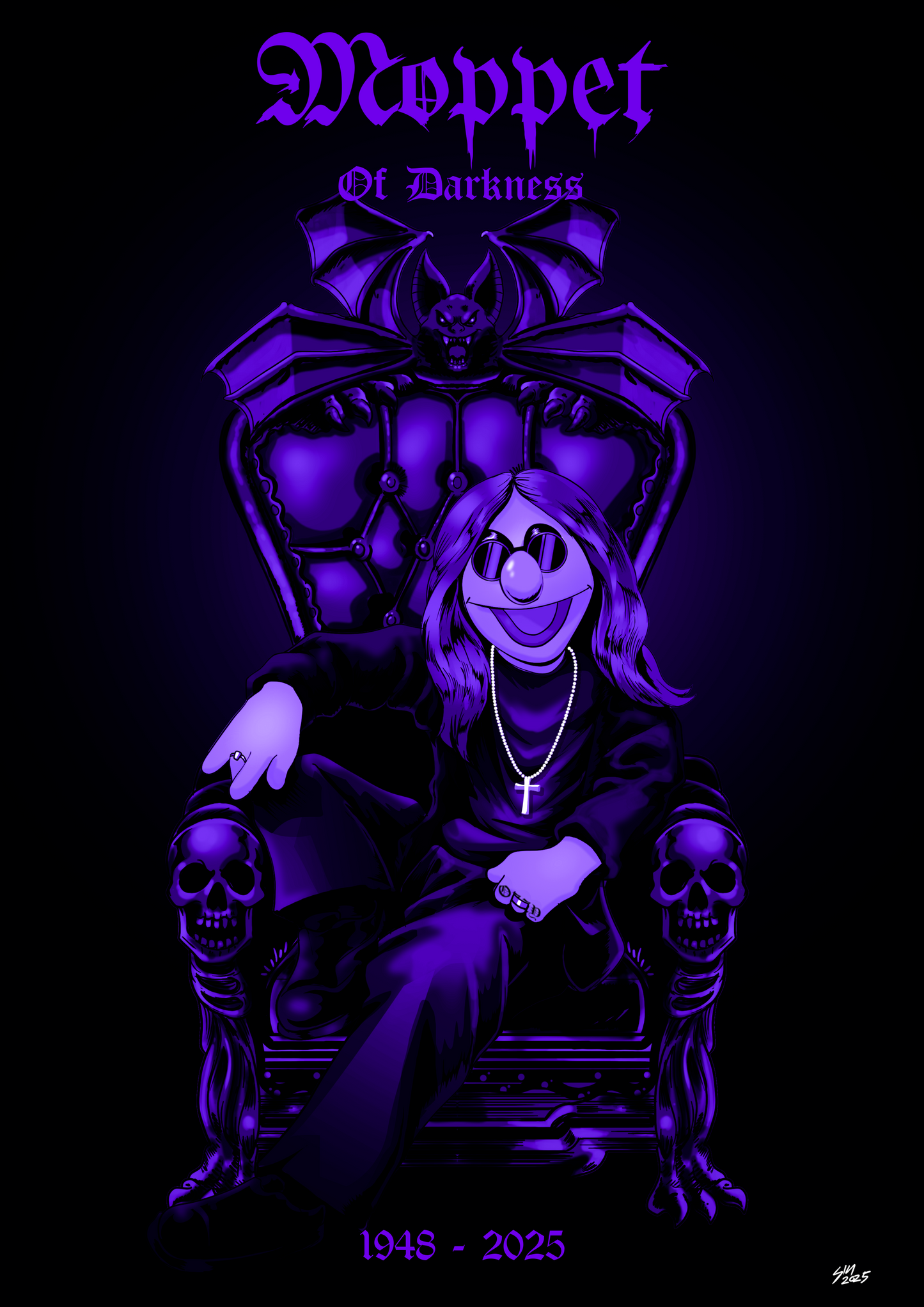 Ozzy Osbourne Moppet of Darkness Embossed Metal 1/1